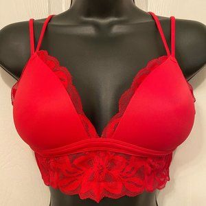 PINK Victoria's Secret Lace Embellished Lightly padded Bra Size Small